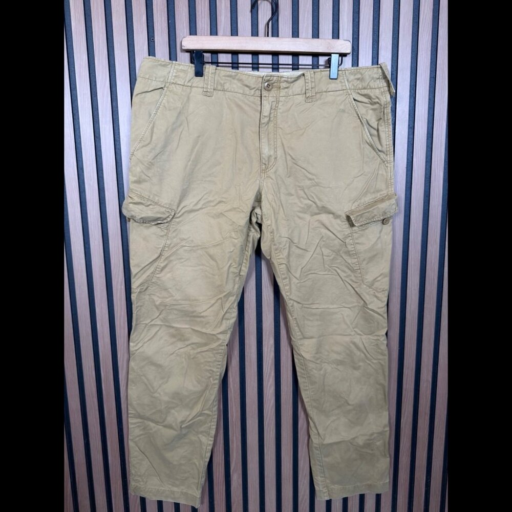 Lacoste Cargo Pants 40 x 30 Mens Beige Khaki Baggy Slim Fit